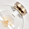 Vintage-Kugelleuchte Gastor mit großem klarem Glasschirm, ø 25 cm, E27-Fassung