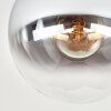 Gastor Deckenleuchte Kugel mit rauchfarbenem Glasschirm ø 25 cm, Altmessing E27