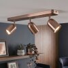 Lemak LED GU10 Deckenspot 3-flammig Bronze mit dreh- und schwenkbaren Spots
