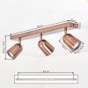 Lemak LED GU10 Deckenspot 3-flammig Bronze mit dreh- und schwenkbaren Spots