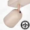 Lemak LED Spotleiste 3-flammig beige, moderne sandfarbene Metall-Spots schwenkbar