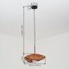Bauro Bambus Hängeleuchte mit naturbraunem Geflecht-Schirm, E27, Länge 40 cm