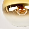 Gastor Kugel-Deckenleuchte mit gold-klarem Glasschirm ø 20 cm, Vintage-Stil