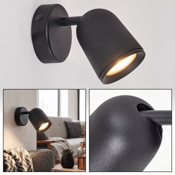 Lemak LED Wandleuchte GU10 aus Metall, dreh- und schwenkbarer Wandspot als Leselampe