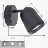 Lemak LED Wandspot innen 2er-Set, schwenkbare Wandleuchte aus Metall