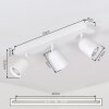 Lemak LED Deckenleuchte 3-flammig weiß, verstellbare Spots GU10 Metall