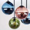 Gastor Deckenleuchte mit Glaskugeln, 4-flammig, bunte Glasschirme ø 15 cm