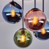Gastor Deckenleuchte mit Glaskugeln, 4-flammig, bunte Glasschirme ø 15 cm