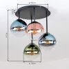 Gastor Deckenleuchte mit bunten Glasschirmen, 4-flammig, E14, ø 15 cm