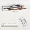 Selani LED Deckenleuchte aus Holz und Metall, eckige Deckenlampe mit Fernbedienung