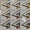 Selani LED Deckenleuchte aus Holz und Metall, eckige Deckenlampe mit Fernbedienung