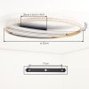 Calista runde LED Deckenleuchte flach aus goldfarbenem Metall, Ring-Design Ø 52 cm