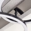 LED Ring-Deckenleuchte Kordex mit Glitzereffekt, Memoryfunktion, 4000 Kelvin neutralweiß