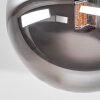 Moderne Cluster-Deckenleuchte Chehalis mit 4 Schirmen in Bernstein und Rauch