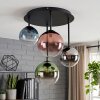 Chehalis Deckenlampe mit Glaskugeln, Ø 38 cm, 4-flammig, bunte Glasschirme