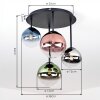 Chehalis Deckenlampe mit Glaskugeln, Ø 38 cm, 4-flammig, bunte Glasschirme