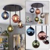 Chehalis Deckenleuchte bunte Glasschirme, 4-flammig, G9, Ø 35 cm, modern