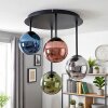Chehalis Deckenleuchte bunte Glasschirme, 4-flammig, G9, Ø 35 cm, modern