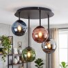 Chehalis Deckenleuchte bunte Glasschirme, 4-flammig, G9, Ø 35 cm, modern