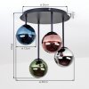 Chehalis Deckenleuchte bunte Glasschirme, 4-flammig, G9, Ø 35 cm, modern
