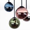 Chehalis Kugel-Deckenleuchte mit bunten Glasschirmen, 4-flammig, G9, Ø 38 cm