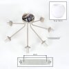 Koyoto 7-flammige Kugel-Deckenleuchte mit weißen Glasschirmen, Ø 82 cm
