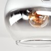 Koyoto Deckenleuchte mit Rauchglas-Kugeln, 5-flammig, E14, sandfarben modern
