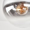 Gastor Kugel-Deckenleuchte aus Glas, 5-flammig, E14, rauchfarbene Glaskugeln