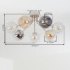 Koyoto Vintage Deckenleuchte mit Glaskugeln, 7-flammig, E14, Ø 82 cm