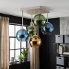 Koyoto Deckenleuchte mit mehrfarbigen Glaskugeln, 5-flammig, E14, Retro-Design