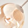 Gastor Kugel-Deckenleuchte mit bernstein-klaren Glasschirmen ø 15 cm, 5-flammig