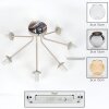 Koyoto Kugel-Deckenleuchte 7-flammig, mehrfarbige Glasschirme Ø 15 cm