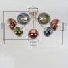 Koyoto Deckenleuchte mit Glaskugeln, 7-flammig, bunte Glasschirme, Ø 82 cm