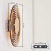 LED Wandleuchte Liriel, konzentrisch gewellter Glasschirm, 2er-Set, 3000 Kelvin warmweiß