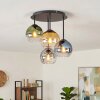 Moderne Cluster-Deckenleuchte Koyoto mit 4 bunten Glasschirmen ø 15 cm, E14-Fassung