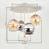 Koyoto Deckenleuchte mit mehrfarbigen Glas-Kugeln ø 15 cm, 5-flammig, E14
