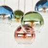 Moderne Cluster-Deckenleuchte Koyoto mit 5 bunten Glasschirmen ø 15 cm, E14