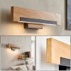 Inzino Holzleiste LED Wandleuchte naturfarben, modern für Wohnzimmer und Flur