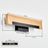 Inzino LED Wandleuchte Holz LED-Leiste in Naturfarben, rechteckig für innen