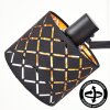 Tallaboa Wandspot mit Schalter, 2er-Set, goldfarbener Stoff-Lampenschirm mit Muster