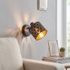 Wandspot Alsen, verstellbar und schwenkbar, mit goldenem Metallschirm mit Lochmuster