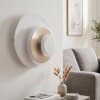Lemik LED Innen-Wandleuchte rund, flach verstellbar mit weißem Acrylglasring