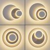 Lemik LED Innen-Wandleuchte rund, flach verstellbar mit weißem Acrylglasring