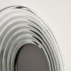 Liriel runde LED Wandleuchte, 2er-Set, Ø 30 cm, klar-rauchfarbener Glasschirm