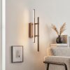 Moderne längliche LED-Wandleuchte Kiron, in Sandfarben, 3000 Kelvin warmweiß