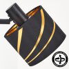 Alsen schwenkbare Wandleuchte im 2er-Set mit Stoffschirm und Gold-Schlitzen