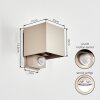 Tamarin LED Außenwandleuchte mit Bewegungsmelder sandfarben, IP54, 2er-Set