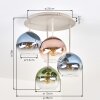Koyoto Kugel-Deckenleuchte, 4-flammig, mehrfarbige Glasschirme ø 15 cm