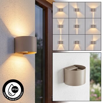 LED Up & Down Leuchte Tamarin mit Klappen, 3000 Kelvin warmweiß, für den Hauseingang