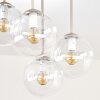 Gastor Kugel-Deckenleuchte mit klaren Glasschirmen Ø 15 cm, sandfarben, 4-flammig